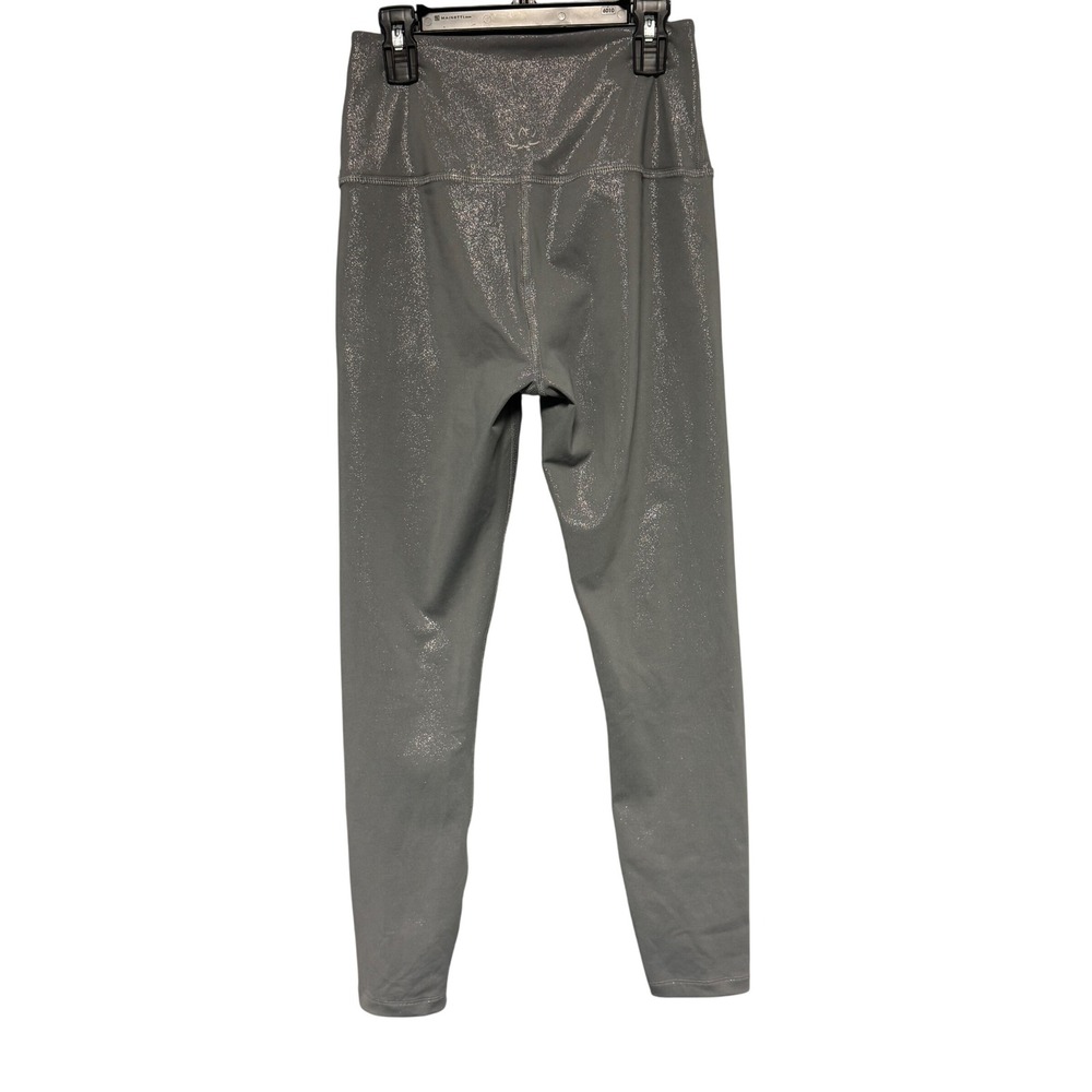 Beyond Yoga High Waist Metallic Shine Women's Size M Gray Activewear Leggings - Picture 5 of 8